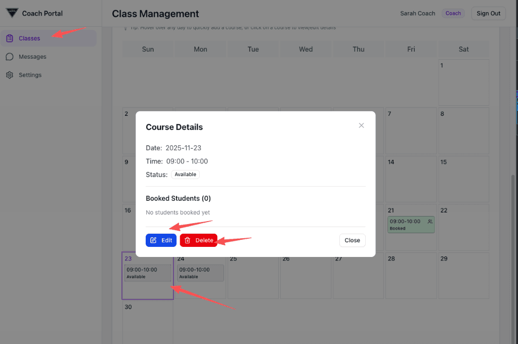 修改与取消课程
