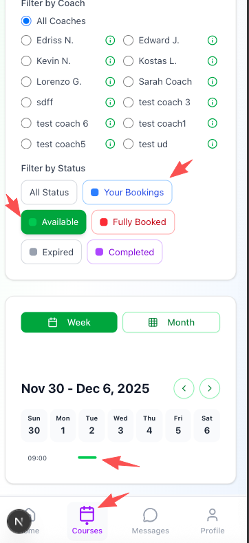 Student Schedule View